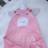 Рушник-куточок після купання Baby Veres "Unicorn pink" (80*120 см)