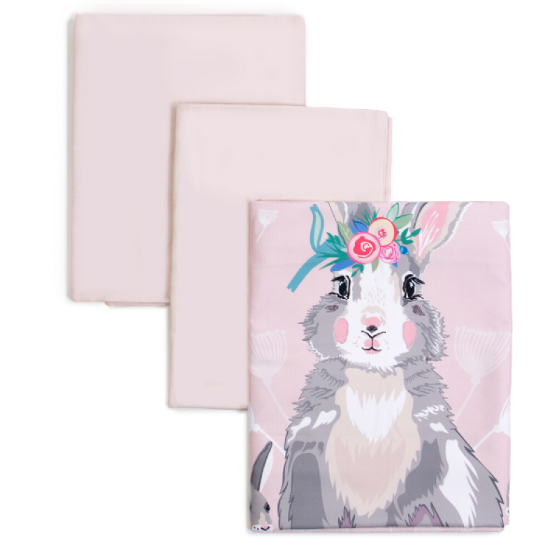 Змінний постільний комплект Baby Veres "Summer Bunny pink" (3 од.)